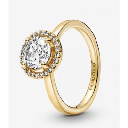 Pandora  - Szikrázó kerek glória gyűrű - 161234C01-54