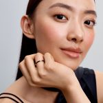 Pandora  - Fekete tűzzománcos és köves gyűrű - 163686C01-48