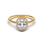 Pandora  - Ovális szikrázó glória gyűrű - 163802C01-54