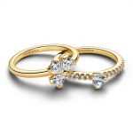 Pandora  - Szikrázó szerencsehozó lóhere szétválasztható gyűrű