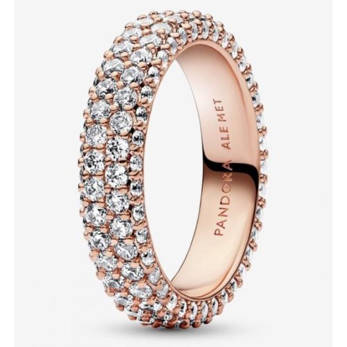 Pandora  - Timeless Pavé kétsoros gyűrű - 182629C01-58