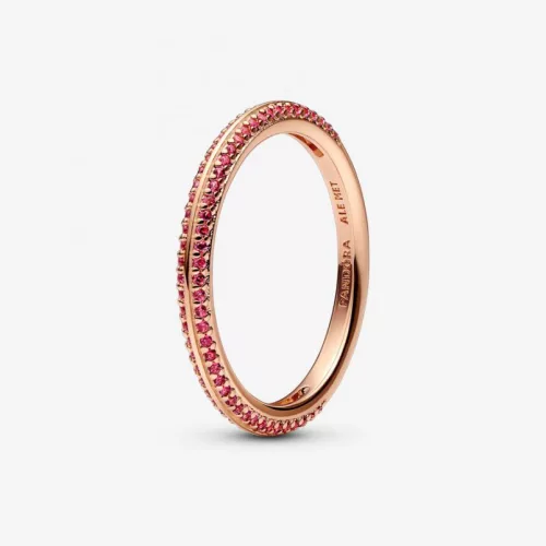 Pandora  - ME vörös pavé gyűrű - 189679C02-54