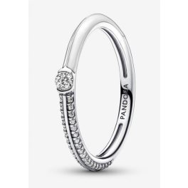 Pandora  - ME PAVÉ ÉS FEHÉR DUPLA GYÛRÛ - 192528C02-48