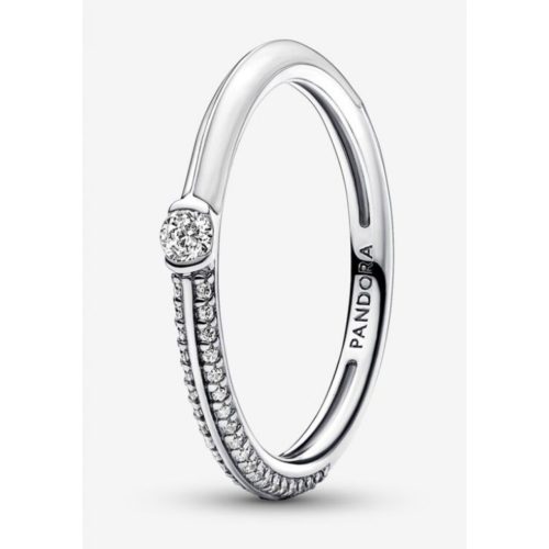 Pandora  - ME PAVÉ ÉS FEHÉR DUPLA GYÛRÛ - 192528C02-48