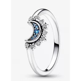 Pandora  - ÉGEN A CSILLAG KÉK SZIKRÁZÓ HOLDGYÛRÛ  - 192675C01-50