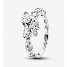 Pandora  - Szikrázó átlapolt gyűrű - 193004C01-54