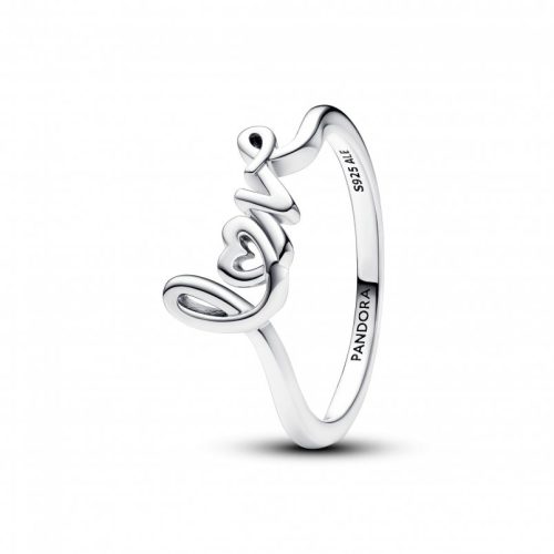 Pandora  - Írott betűs love felirat gyűrű