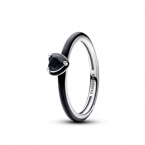 Pandora  - ME fekete chakra szív gyűrű