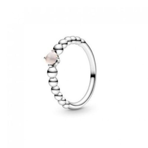 Pandora  - Füstös rózsaszín gyöngyös gyűrű