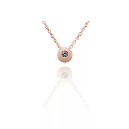Moon Diamonds 20-00060-1256F - Gyémántköves rozé arany nyaklánc - 20-00060-1256F