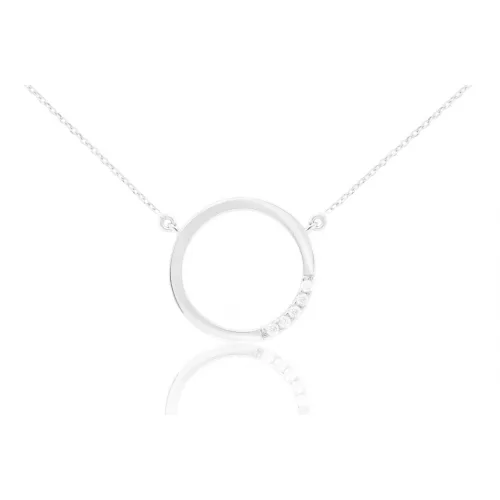 Moon Diamonds  - Gyémánttal díszített fehérarany nyaklánc 20-71050-1255