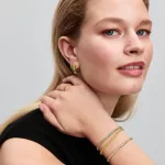 Pandora  - Zöld karika-fülbevaló - 263851C01