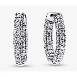 Pandora  - Timeless Pavé egysoros karika-fülbevaló - 292624C01