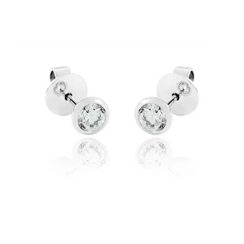 Moon Diamonds  - Fehérarany gyémántköves gombfülbevaló 30-00055-1255