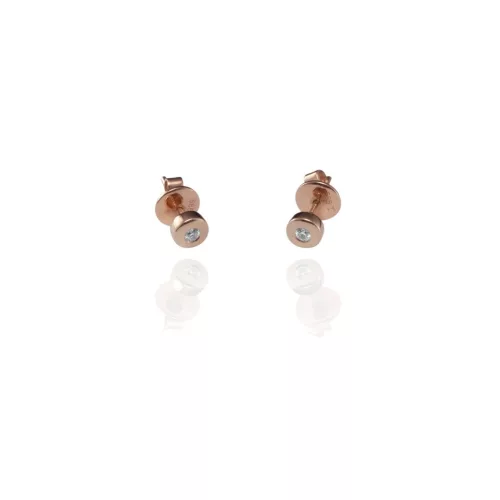 Moon Diamonds 30-00317-1256F - Gyémántköves rozé arany fülbevaló - 30-00317-1256F