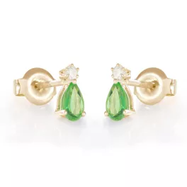   Moon Diamonds  - Tsavorit és gyémánt köves fülbevaló 30-50002-6850