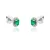 Moon Diamonds  - Smaragd és gyémántköves fehérarany fülbevaló 30-70515-1755F