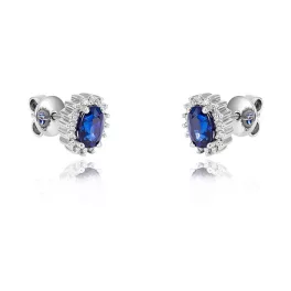 Moon Diamonds  - Zafír és gyémántköves fehérarany fülbevaló 30-70784-1555F