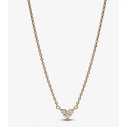 Pandora  - Tripla köves szív collier nyaklánc - 363014C01-45