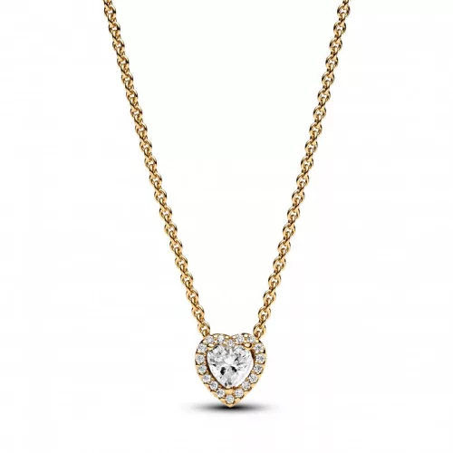 Pandora  - Szikrázó szív collier nyaklánc - 368425C01-45