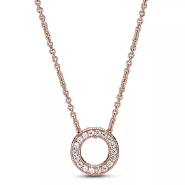 Pandora  - Pandora logó pavé karika collier nyaklánc - 387436C01-45