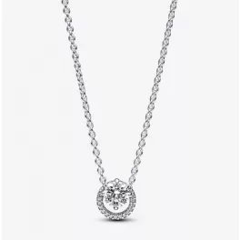 Pandora  - Szikrázó kerek glória medálos collier nyaklánc - 391174C01-45
