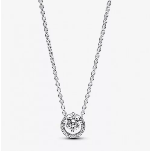 Pandora  - Szikrázó kerek glória medálos collier nyaklánc - 391174C01-45