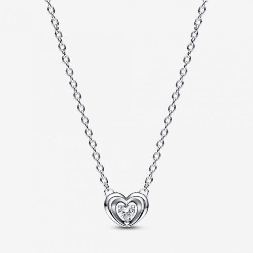 Pandora  - Sugárzó szív és lebegő kő medál collier nyaklánc