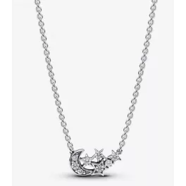 Pandora  - Szikrázó hold és csillag collier nyaklánc - 392991C01-45