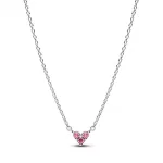 Pandora  - Tripla köves rózsaszín szív collier nyaklánc