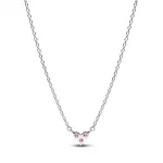 Pandora  - Tripla köves rózsaszín szív collier nyaklánc