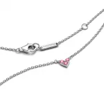 Pandora  - Tripla köves rózsaszín szív collier nyaklánc