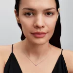 Pandora  - Tripla köves rózsaszín szív collier nyaklánc