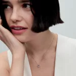Pandora  - Organikus formájú pavé kör és kezelt édesvízi tenyésztett gyöngy collier nyaklánc - 393303C01-45