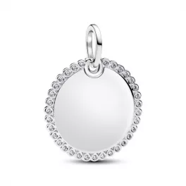 Pandora  - Gravírozható kerek lemez medál - 394007C01