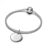 Pandora  - Gravírozható kerek lemez medál - 394007C01