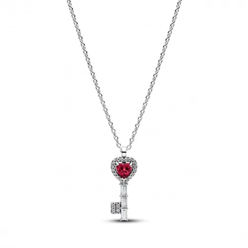 Pandora  - Kiemelt szíves kulcs collier nyaklánc