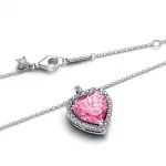 Pandora  - Rózsaszín glória szív collier nyaklánc