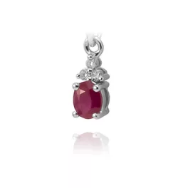   Moon Diamonds  - Rubin köves fehérarany medál 40-00193-1655F