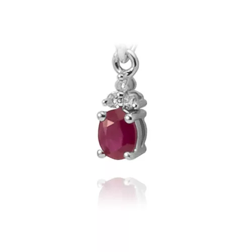 Moon Diamonds  - Rubin köves fehérarany medál 40-00193-1655F