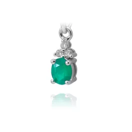 Moon Diamonds 40-00193-1755F - Smaragd köves fehérarany medál - 40-00193-1755F