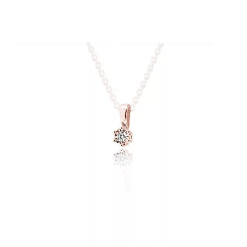 Moon Diamonds  - Gyémántköves rozé arany medál 40-01674-1258F