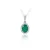 Moon Diamonds  - Smaragd és gyémántköves fehérarany medál 40-70515-1755F
