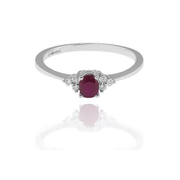   Moon Diamonds  - Rubin köves fehérarany gyűrű 50-00000-1655F/56
