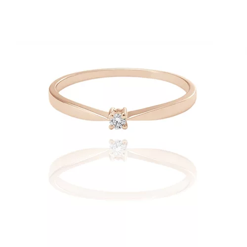Moon Diamonds  - Gyémántköves rozé arany gyűrű 50-00552L-1256F/52