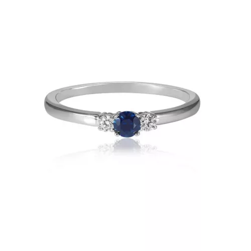 Moon Diamonds  - Zafir köves fehér arany gyűrű 50-00613-1555/54