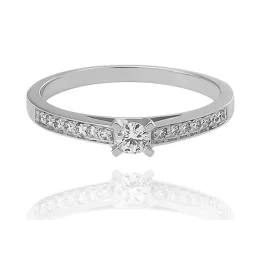   Moon Diamonds  - Gyémántsoros fehérarany gyűrű 50-01036-1255F/54