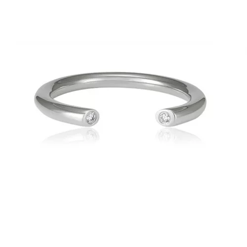 Moon Diamonds  - nyitott végű gyémántköves fehérarany gyűrű 50-01169-1255/54