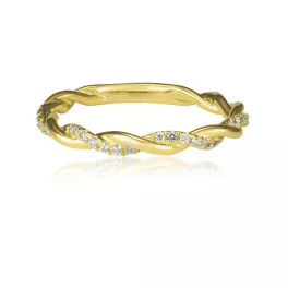   Moon Diamonds  - gyémántköves csavart arany gyűrű 50-01179-1250/54