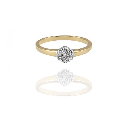 Moon Diamonds  - arany gyűrű gyémánt virággal 50-01283-1252F/52
